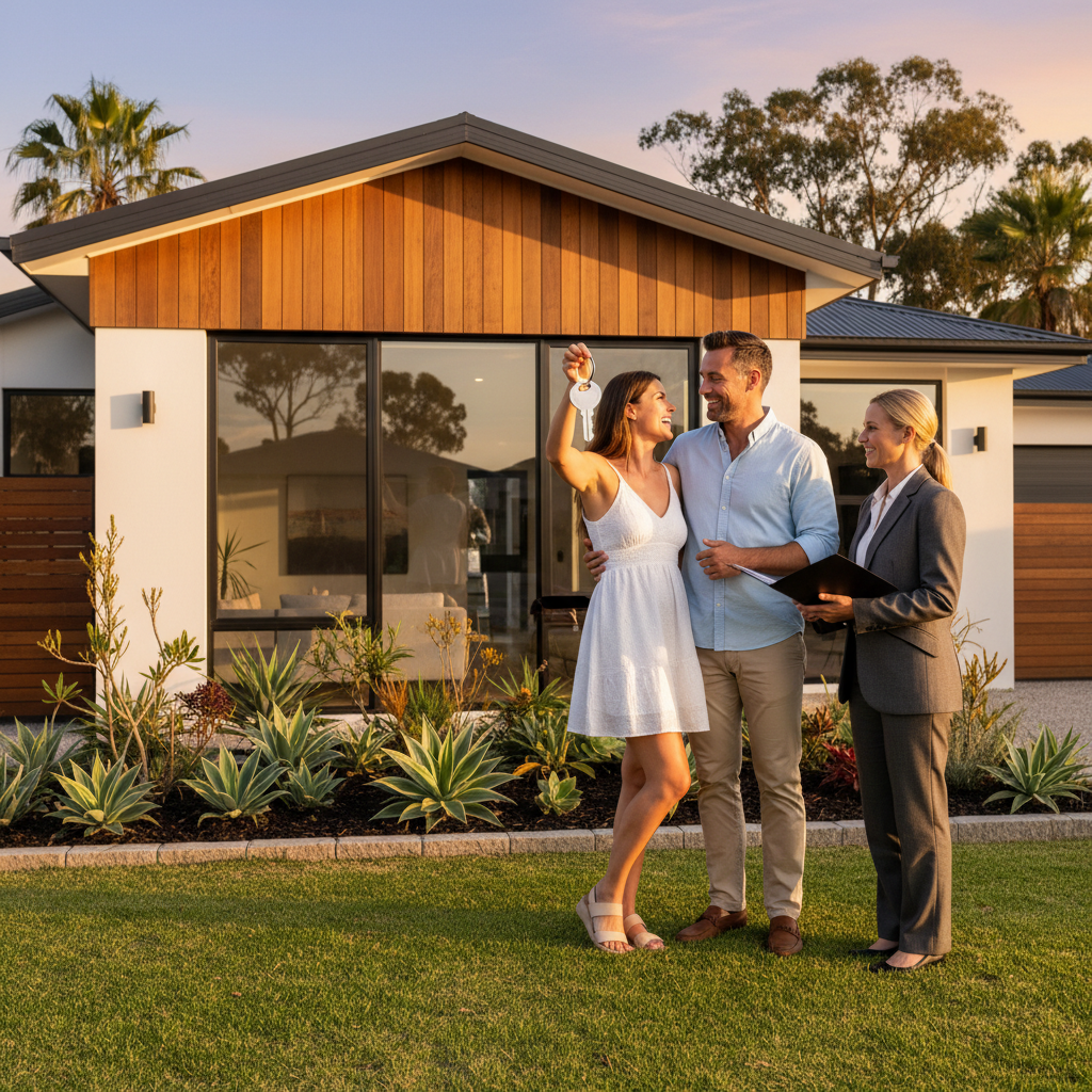 Receiving keys to new home