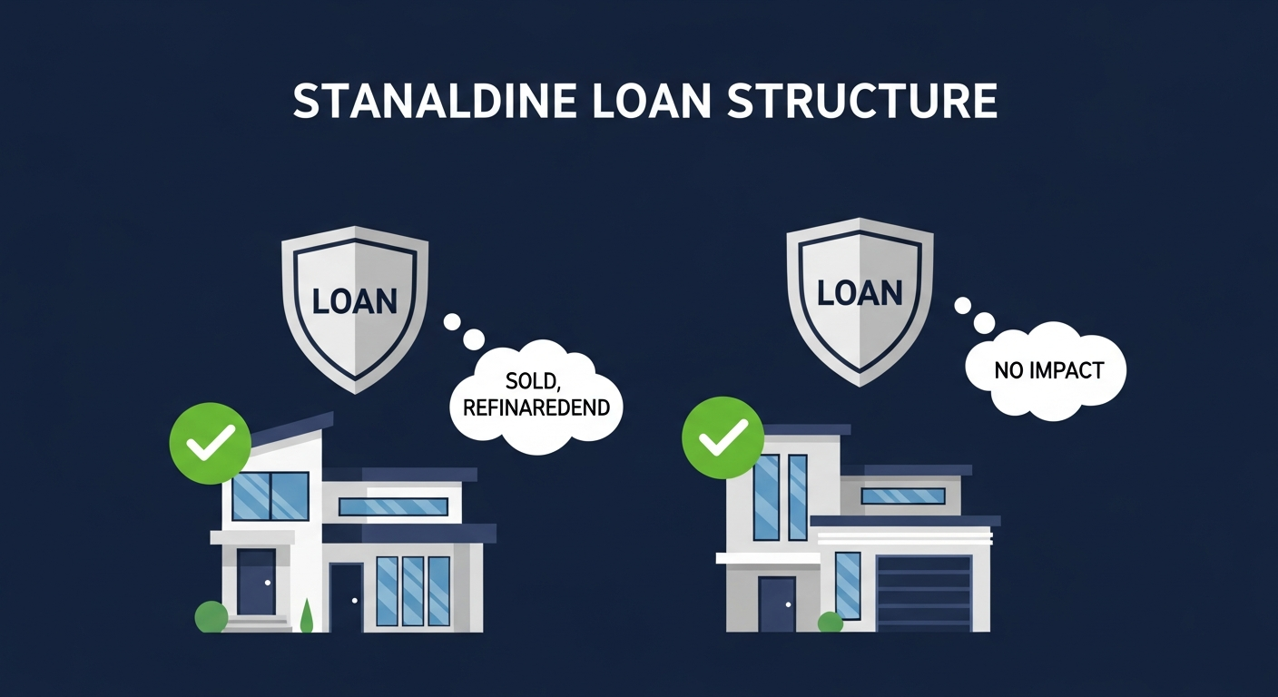 Standalone loan structure — independent houses, each standing on its own