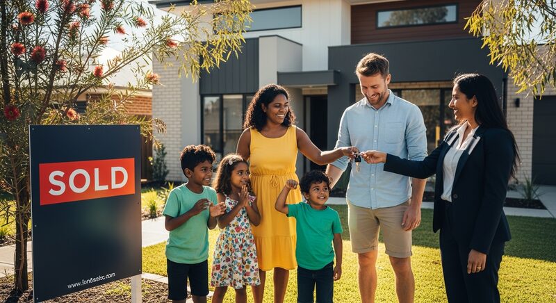 First home buyer reviewing government grant paperwork