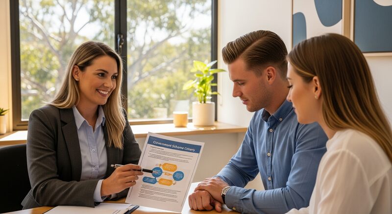 Happy first home buyer holding keys to their new home