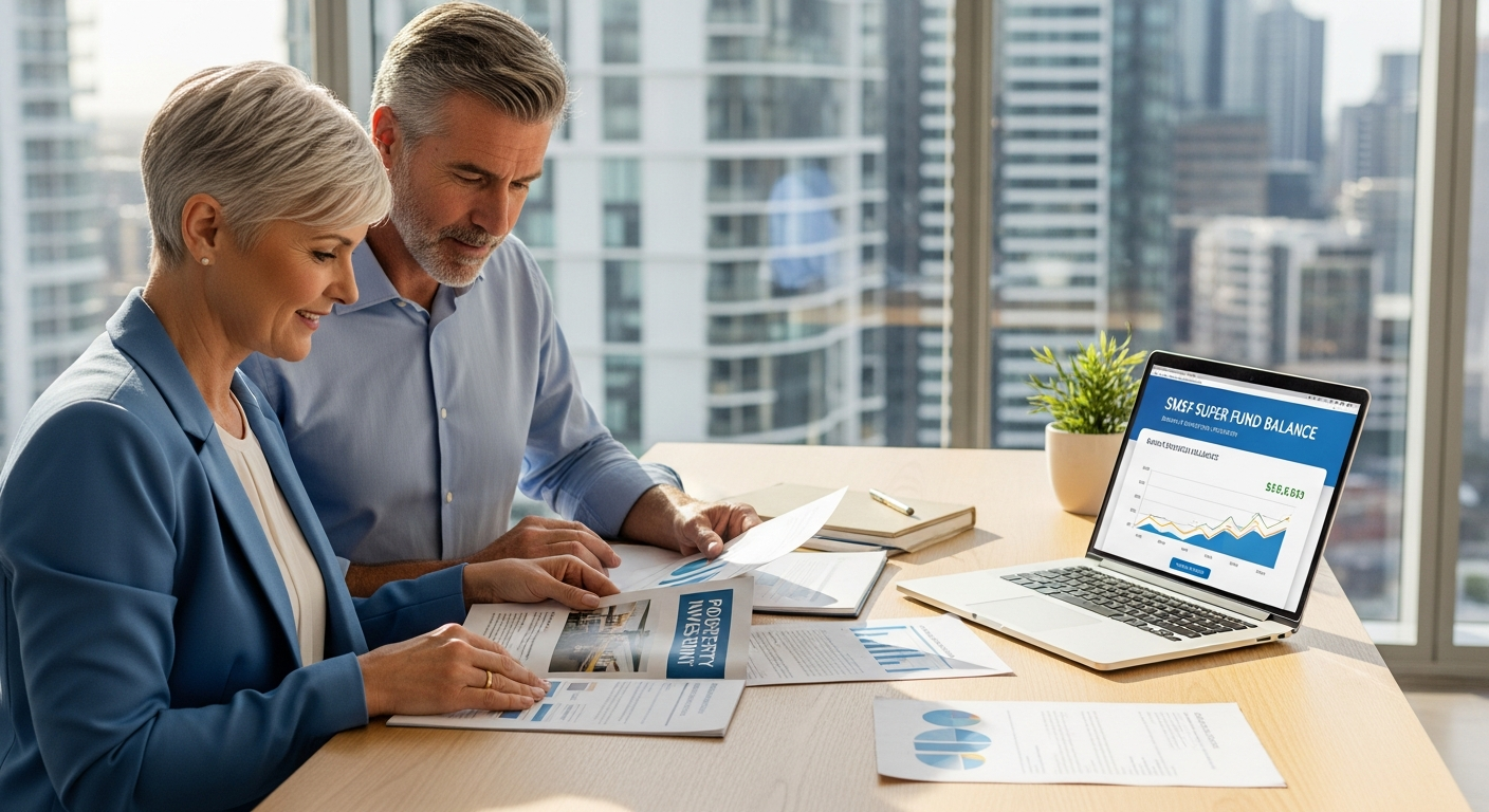 SMSF Property Investment - Couple reviewing property documents